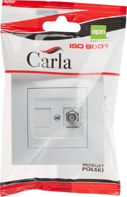 Gniazdo multimedialne TYP F CARLA Biały ELEKTRO-PLAST