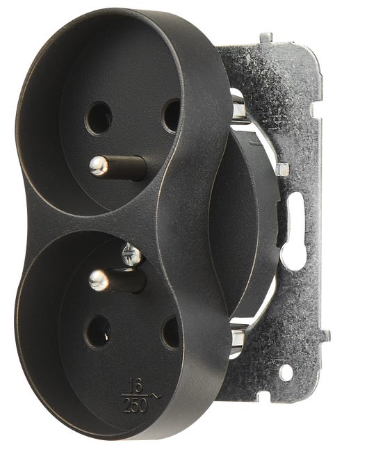 Gniazdo podwójne Ardea czarne Lexman