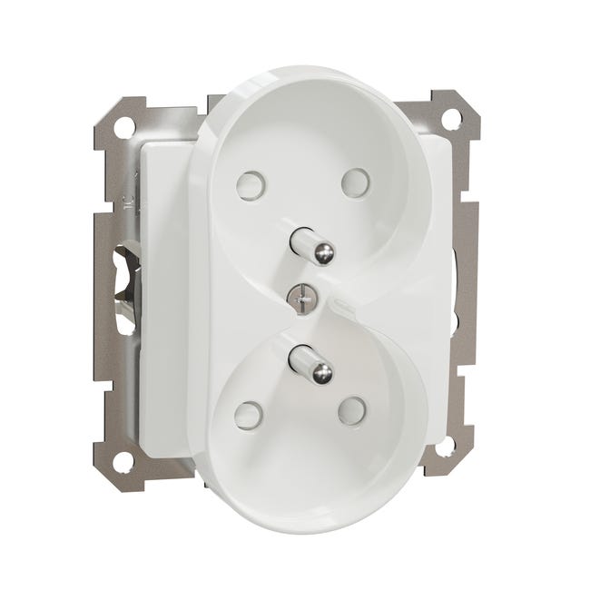 Gniazdo podwójne biały SEDNA DESIGN SCHNEIDER ELECTRIC