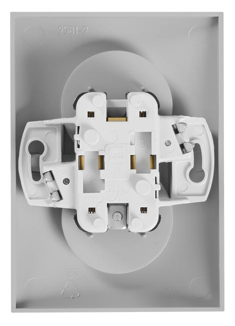 Gniazdo podwójne monolit FLAVIA Szary mat ELEKTRO-PLAST