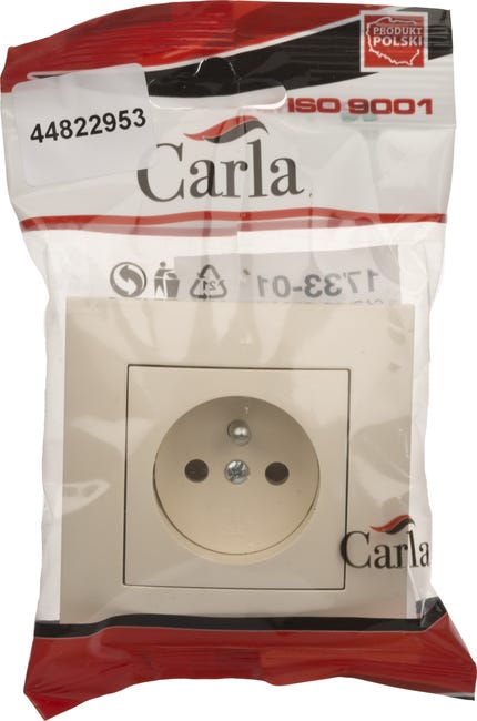 Gniazdo pojedyncze CARLA Kremowy ELEKTRO-PLAST