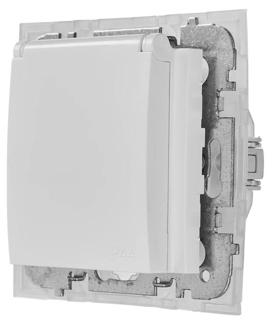 Gniazdo pojedyncze IP44 Biały FLAVIA ELEKTRO-PLAST