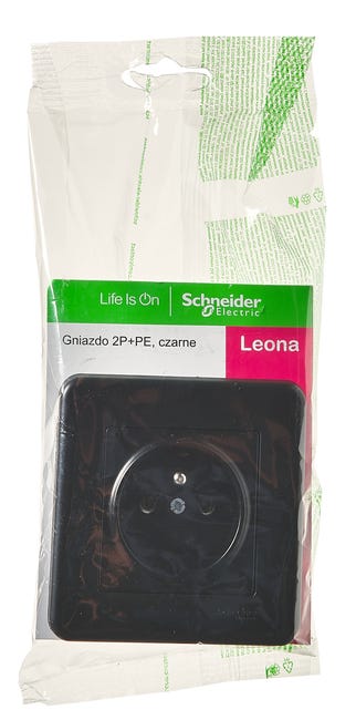Gniazdo pojedyncze LEONA antracyt SCHNEIDER