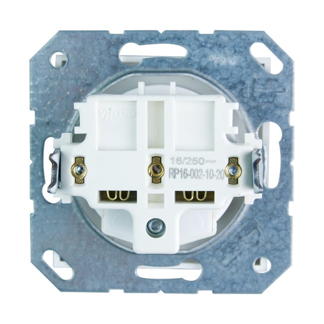 Gniazdo pojedyncze Quadrum białe DPM