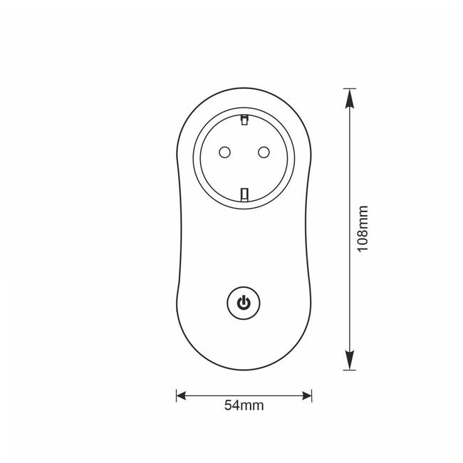 Gniazdo z włacznikiem i USB WiFi TUYA Smart Home Biały POLUX