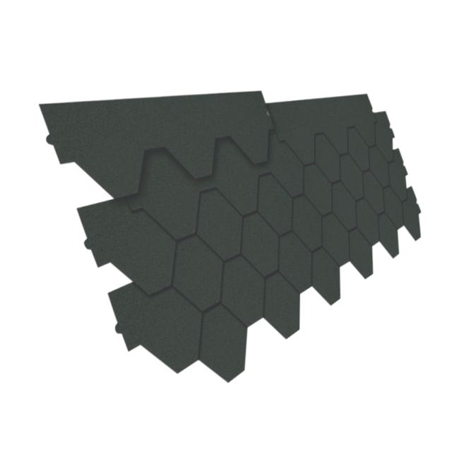 Gont bitumiczny Hexagonalny grafitowy 3 m2 Izolmat