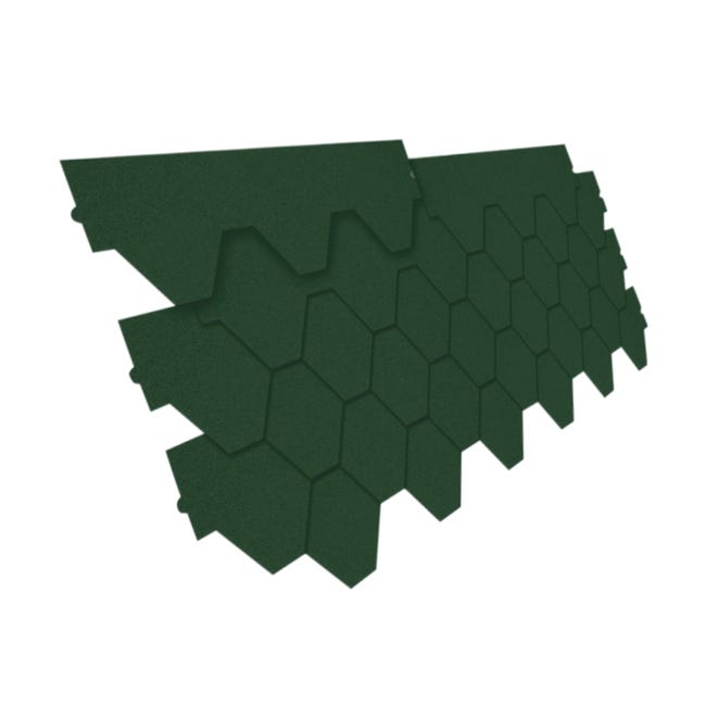 Gont bitumiczny Hexagonalny zielony 3 m2 Izolmat