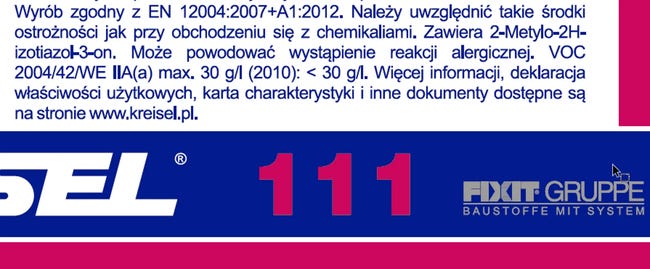 Gotowy klej do płytek 111 1 kg Kreisel