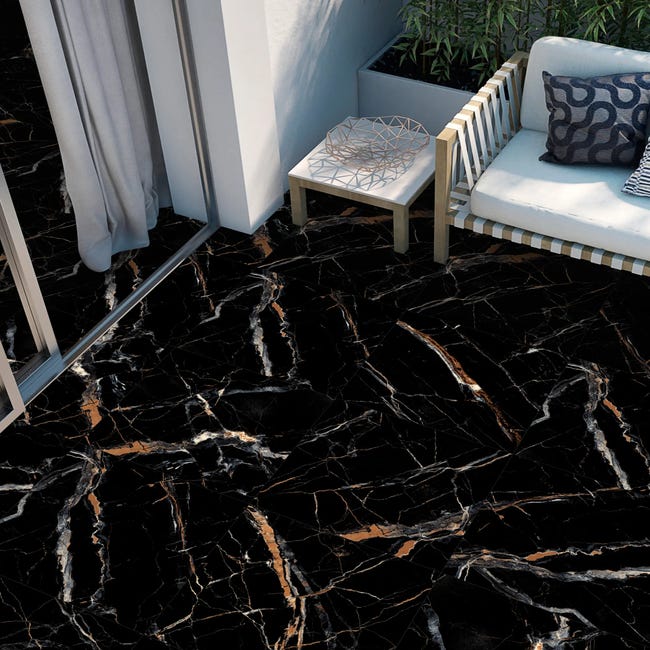 Gres szkliwiony Black Golden 60x60