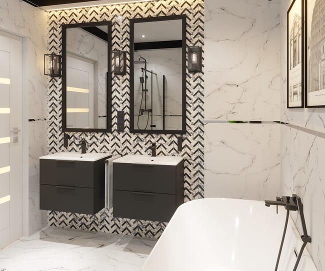 Gres szkliwiony Calacatta Silver 60x120 Artens