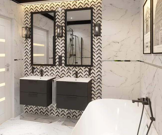 Gres szkliwiony Calacatta Silver 60x60 Artens