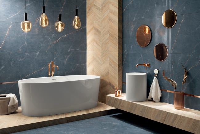 Gres szkliwiony Chic Stone Blue 59.8 X 119.8 Arte