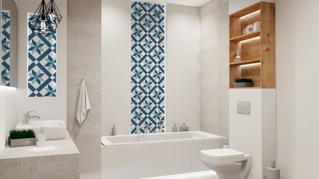 Gres szkliwiony Hanoi Blue Star 32.9x32.9