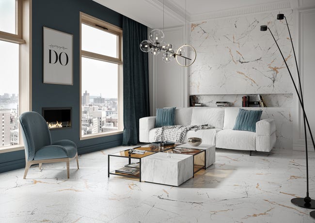 Gres szkliwiony Izium White Sugar 60 x 120 Saturn