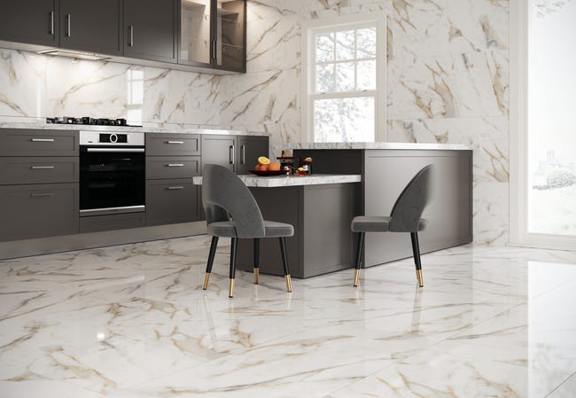Gres szkliwiony Mykonos White Poler 60x120