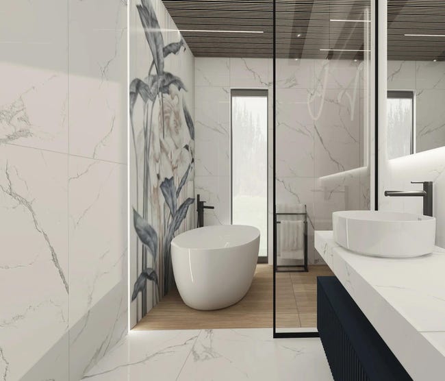 Gres szkliwiony Reno Statuario 60x120 Egen
