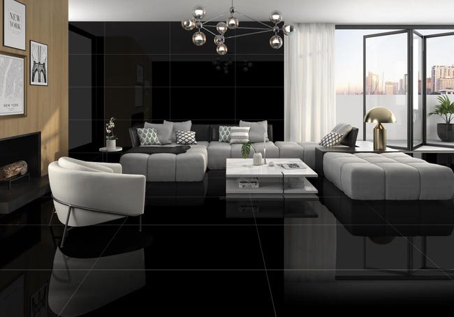 Gres szkliwiony Super Black 60x120 Prime Ceramics