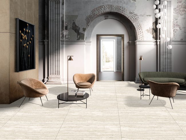Gres szkliwiony Travertine Navona Carving 60x120 Marmara