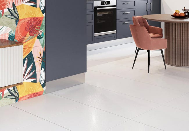 Gres szkliwiony Vico White lap. 59.6x59.6