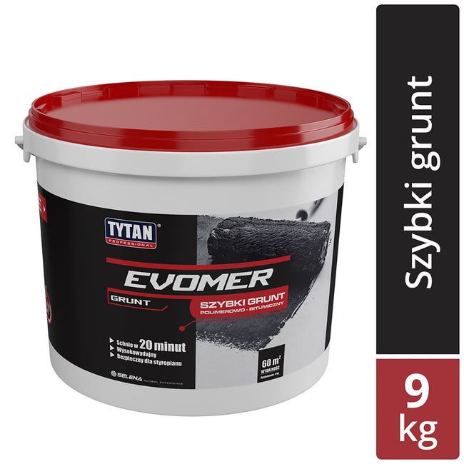 Grunt bitumiczny polimerowo-bitumiczny Evomer 9 kg Tytan Professional