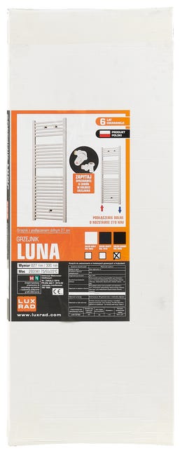 Grzejnik LUNA 82.7x30 Czarny D 293W Roz 27cm 10 Bar LUXRAD