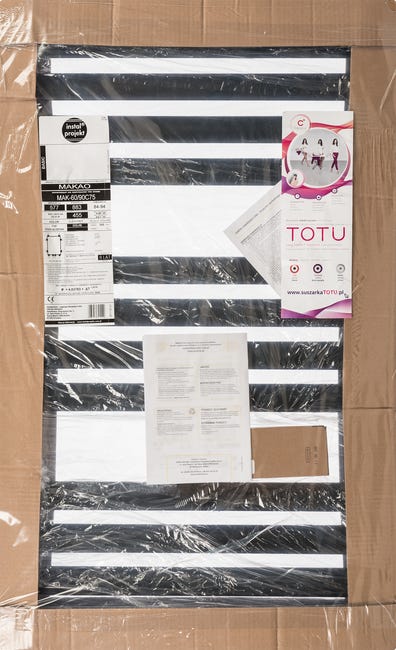 Grzejnik MAKAO 88.3x57.7 Czarny D 441W Roz 50cm 5 Bar INSTAL PROJEKT