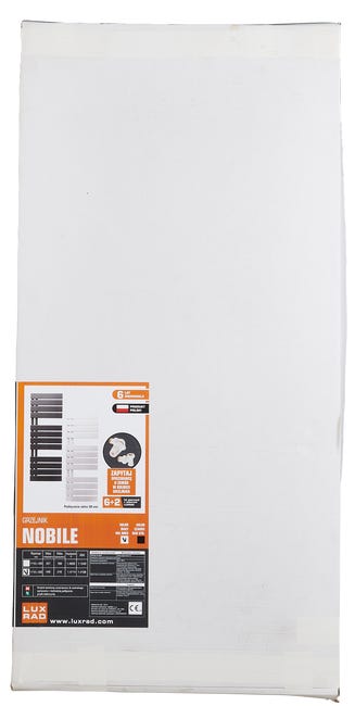 Grzejnik NOBILE 111x50 Biały 446W Roz 5cm 4 Bar LUXRAD