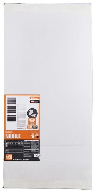 Grzejnik NOBILE 111x50 Czarny 446W Roz 5cm 4 Bar LUXRAD