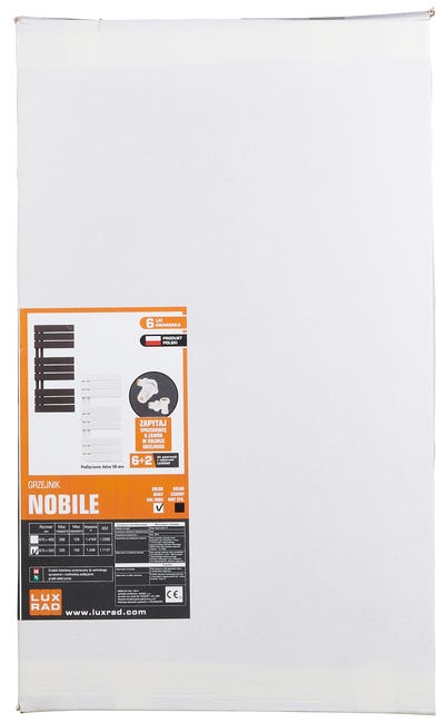 Grzejnik NOBILE 87x50 Biały 335W Roz 5cm 4 Bar LUXRAD