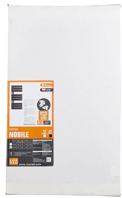 Grzejnik NOBILE 87x50 Czarny 335W Roz 5cm 4 Bar LUXRAD