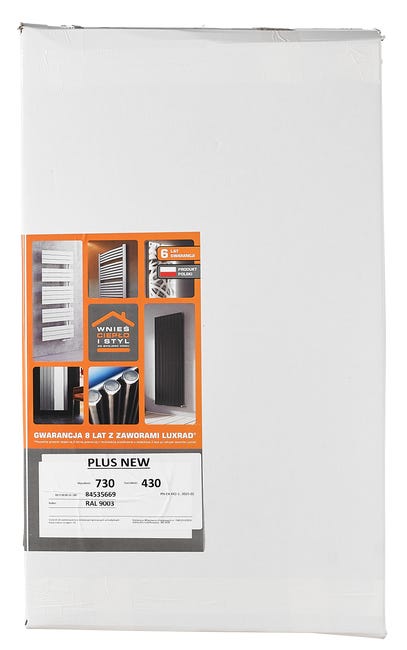 Grzejnik PLUS NEW 73x43 Biały 478W Roz 50/40cm 7 Bar LUXRAD