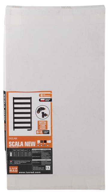 Grzejnik SCALA NEW 84x40 Czarny D 298W Roz 37cm 5 Bar LUXRAD