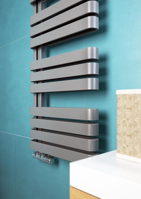 Grzejnik WARP S 85x50 Metallic Grey D 585W Roz 5cm 6 Bar TERMA