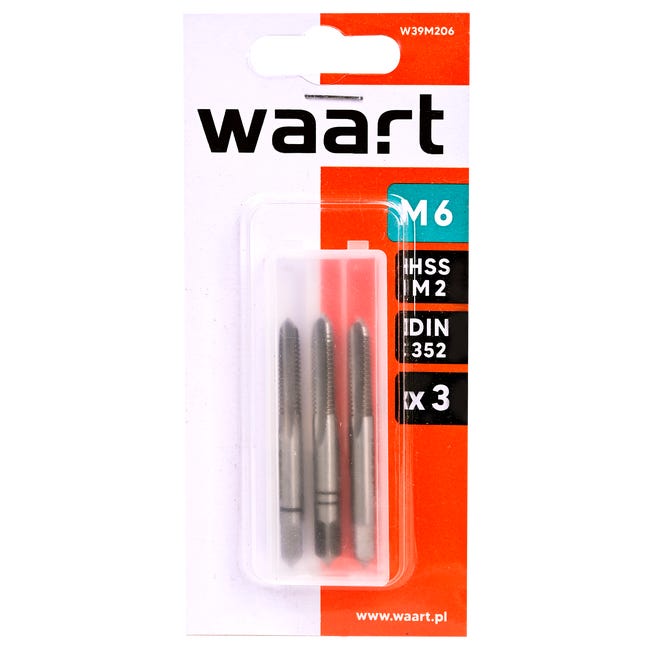 Gwintowniki M6, 3 szt. WAART