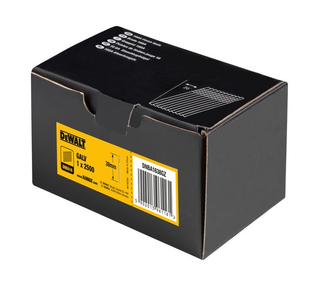 Gwoździe 38 mm galwanizowane do gwoździarki 16GA DNBA1638GZ Dewalt