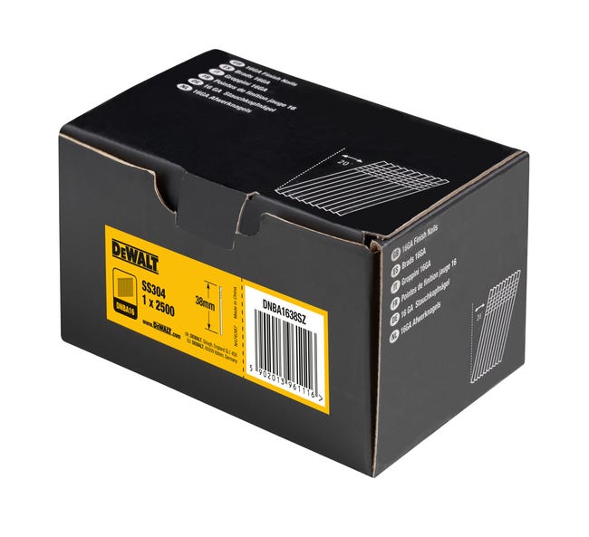 Gwoździe 38 mm nierdzewne do gwoździarki 16GA DNBA1638SZ Dewalt