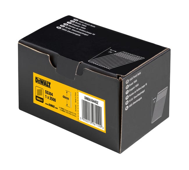 Gwoździe 44 mm nierdzewne do gwoździarki 16GA DNBA1650GZ Dewalt