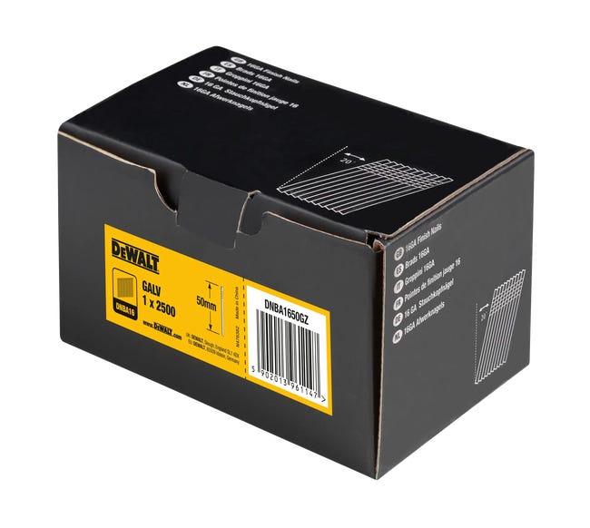 Gwoździe 50 mm galwanizowane do gwoździarki 16GA DNBA1650GZ Dewalt