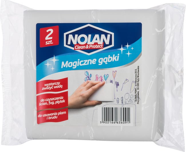 Gąbka MAGIC 2 szt. 12 x 6.3 x 3 cm NOLAN