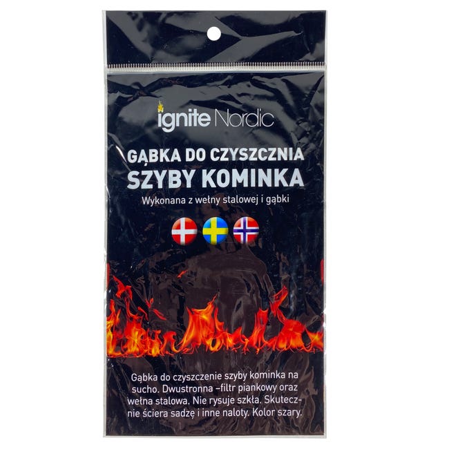 Gąbka do czyszczenia szyb kominkowych Ignite Nordic
