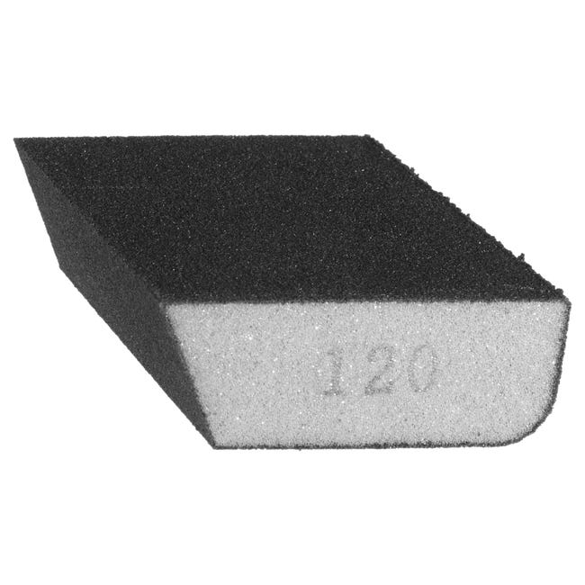 Gąbka ścierna P120 CZTEROSTRONNA ŚCIĘTA 100 x 80 mm DEXTER