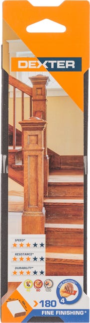 Gąbka ścierna P180 CZTEROSTRONNA 225 x 70 mm DEXTER