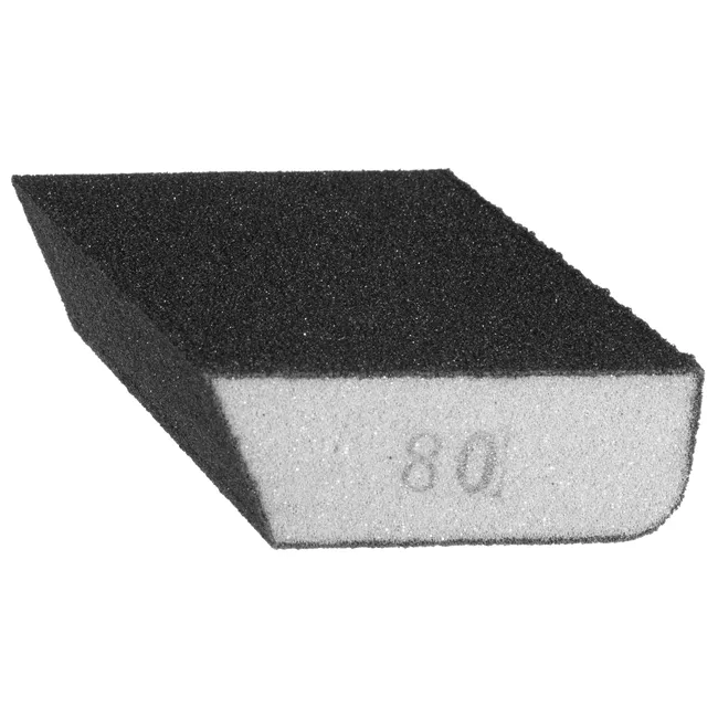 Gąbka ścierna P80 CZTEROSTRONNA ŚCIĘTA 100 x 80 mm DEXTER