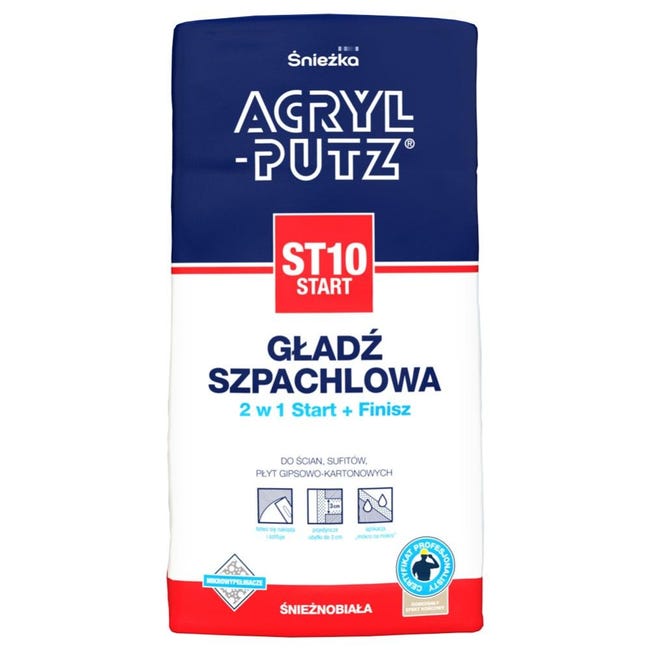 Gładź szpachlowa ACRYL-PUTZ ST10 START 5 kg ŚNIEŻKA