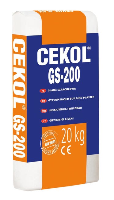 Gładź szpachlowa GS-200 20 kg Cekol