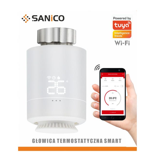 Głowica termostatyczna TUYA Smart ZIGBEE POLUX