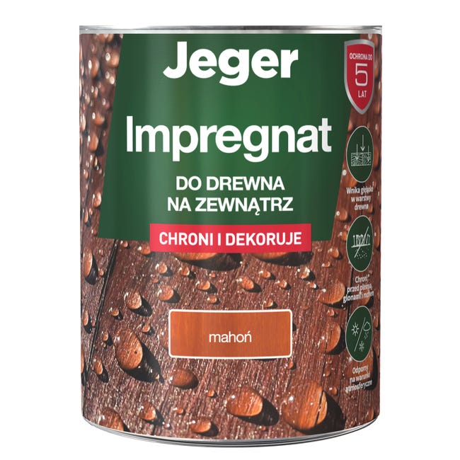 Impregnat do drewna 0.7 l Mahoń Jeger