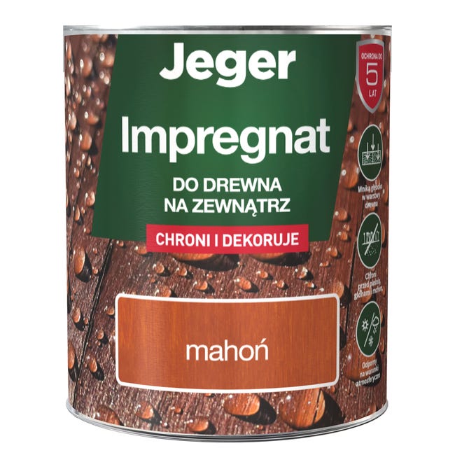 Impregnat do drewna 0.7 l Mahoń Jeger