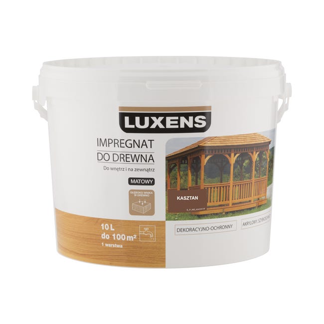 Impregnat do drewna DEKORACYJNO-OCHRONNY 10 l Kasztan LUXENS
