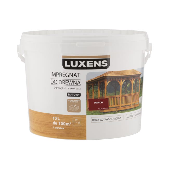 Impregnat do drewna DEKORACYJNO-OCHRONNY 10 l Mahoń LUXENS